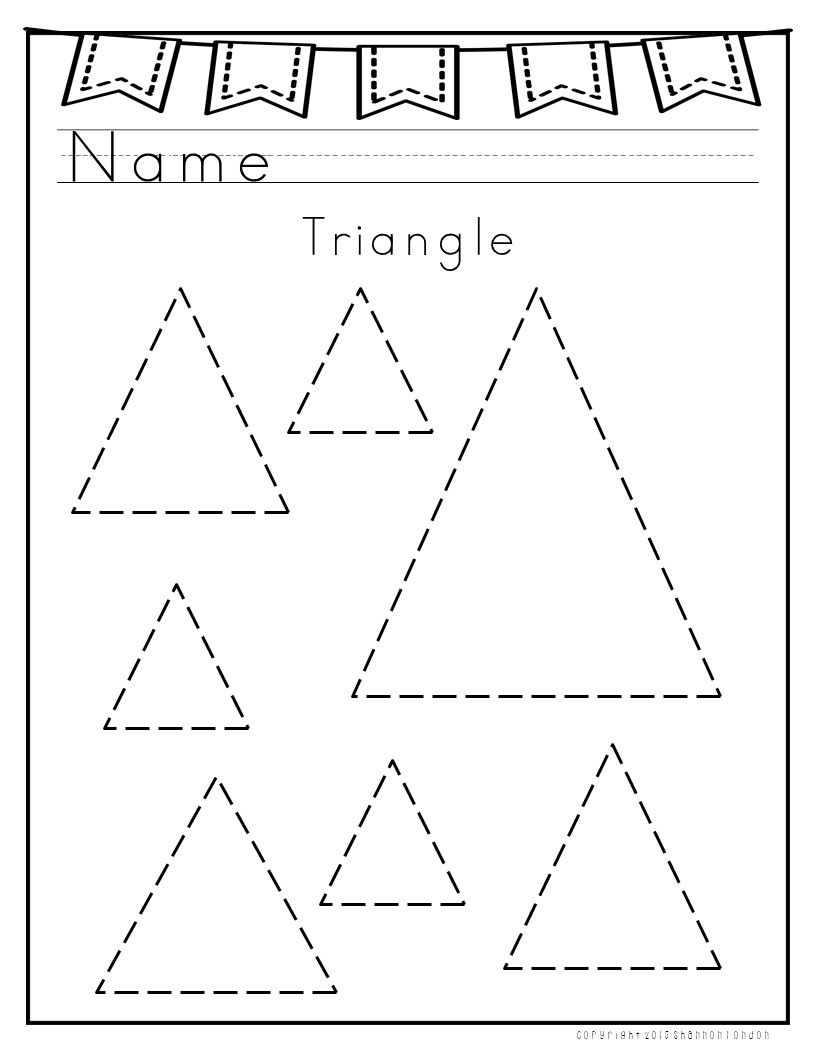 21 Worksheets For Preschool Kindergarten To Trace Shapes, Colors